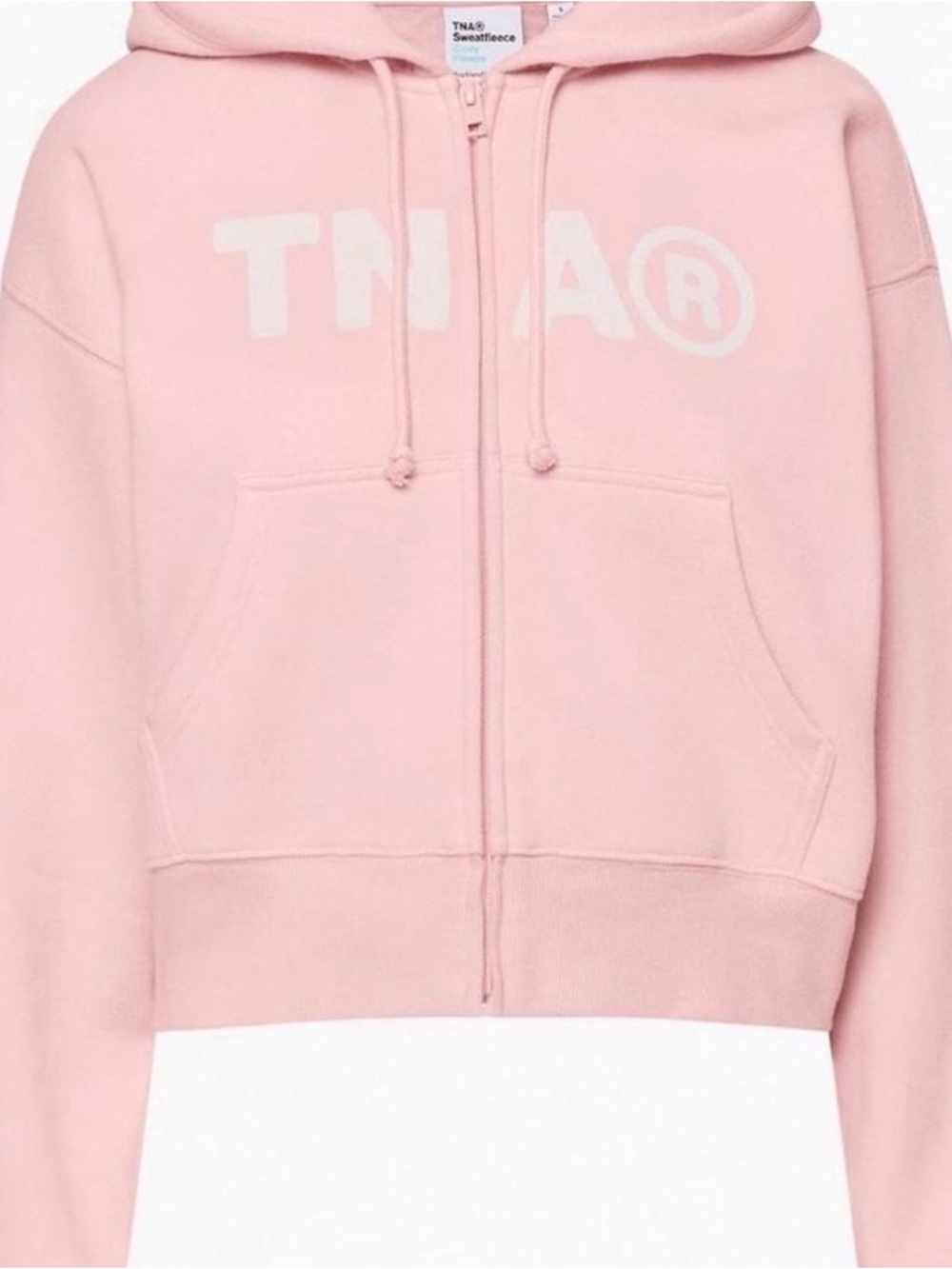 Aritzia TNA Pink Zip-Up Hoodie Sweatshirt